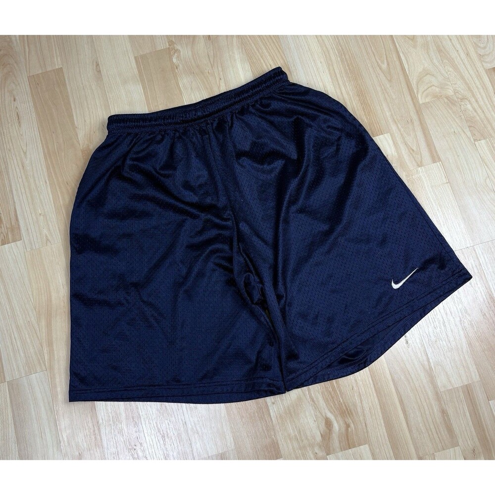Vintage Y2K Nike Basketball Shorts / Navy / Embroidered / Size Medium
